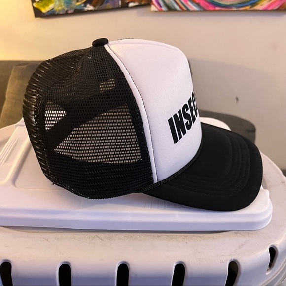 Trucker Hat - Insecurity, White & Black Mesh Adjustable Size - Picture 4 of 4